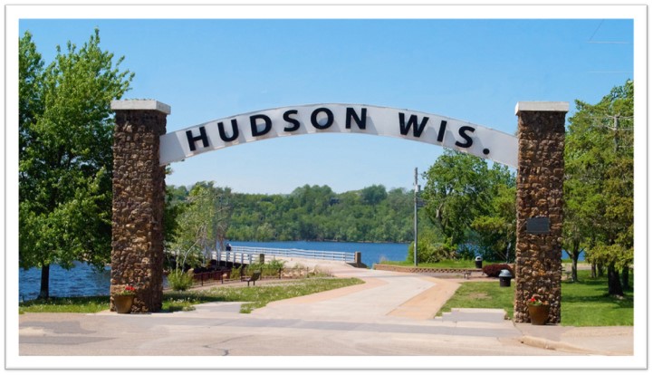 Hudson Wisconsin Arch to river